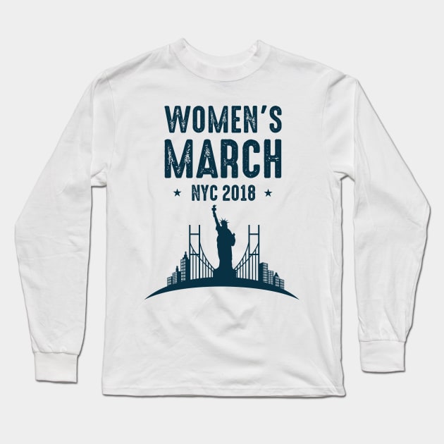 Women's March 2018 Long Sleeve T-Shirt by boldifieder